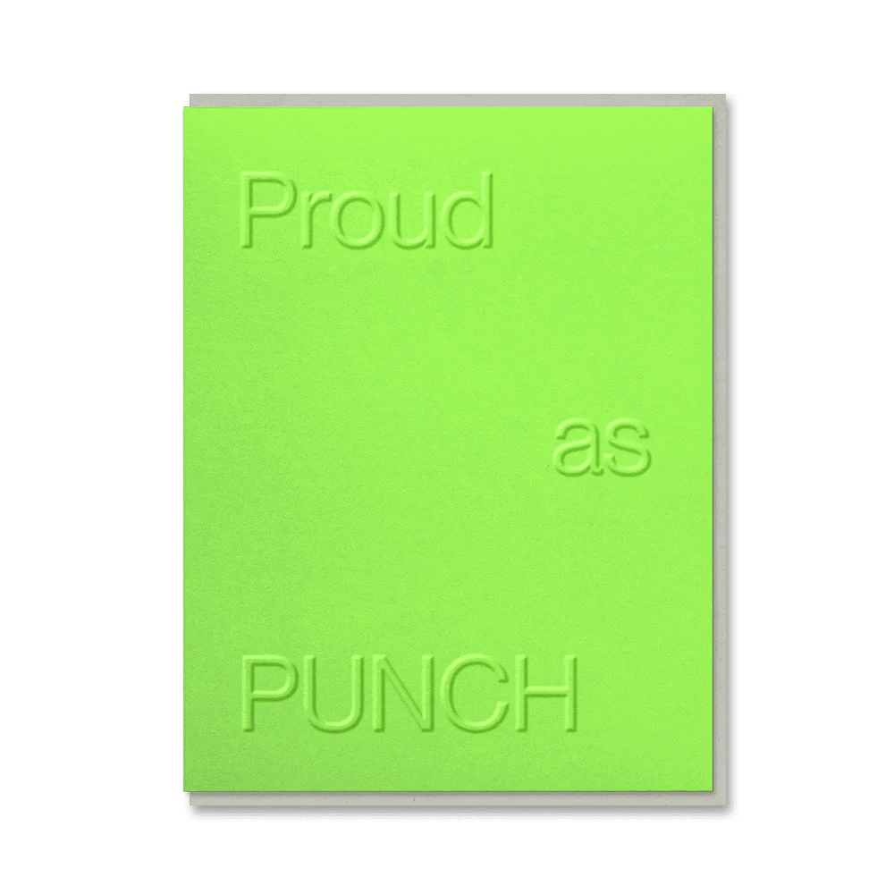 PROUD AS PUNCH | CARD BY 1973 - OTHERLETTERS