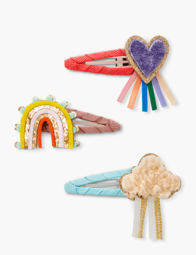 RAINBOW, CLOUD AND HEART HAIRCLIPS - OTHERLETTERS