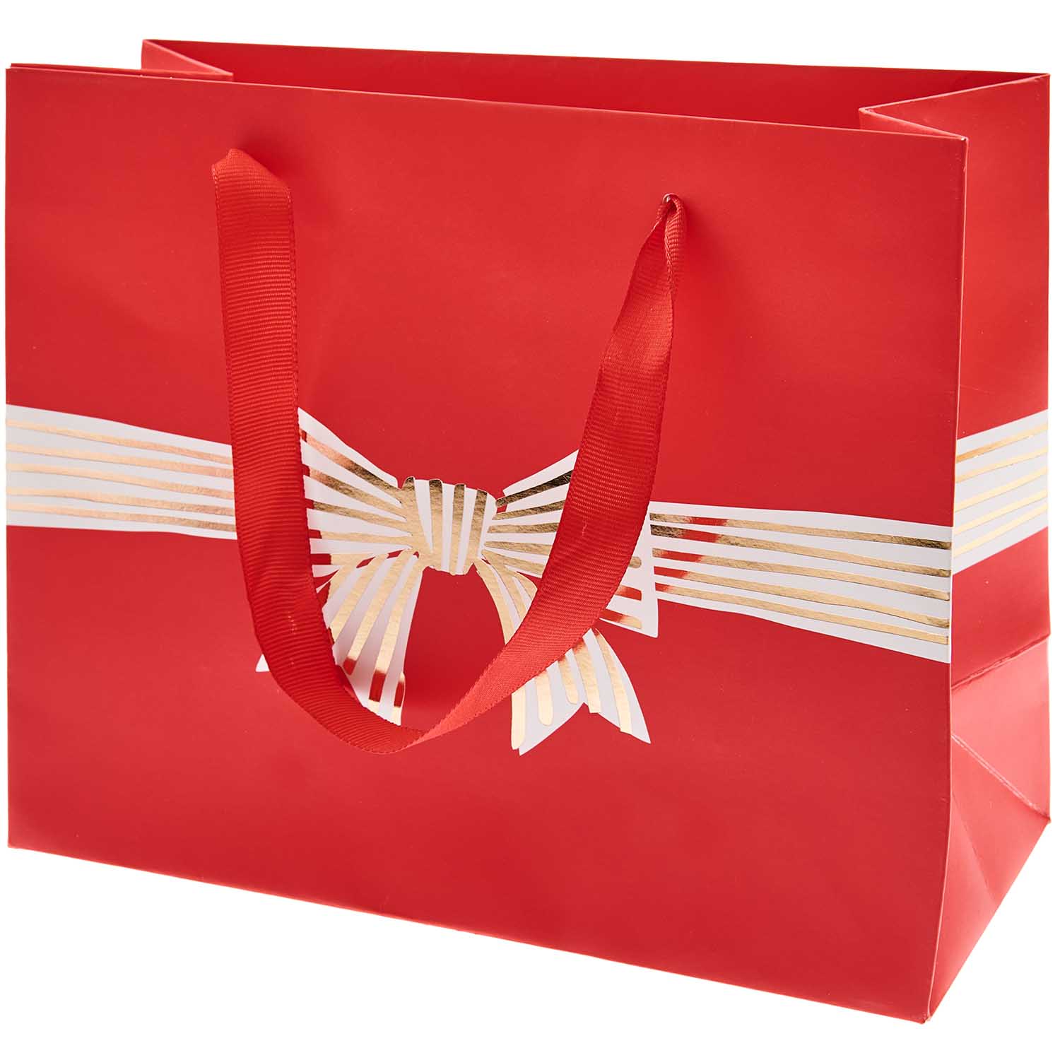 RED GIFT BAG WITH BOW - OTHERLETTERS