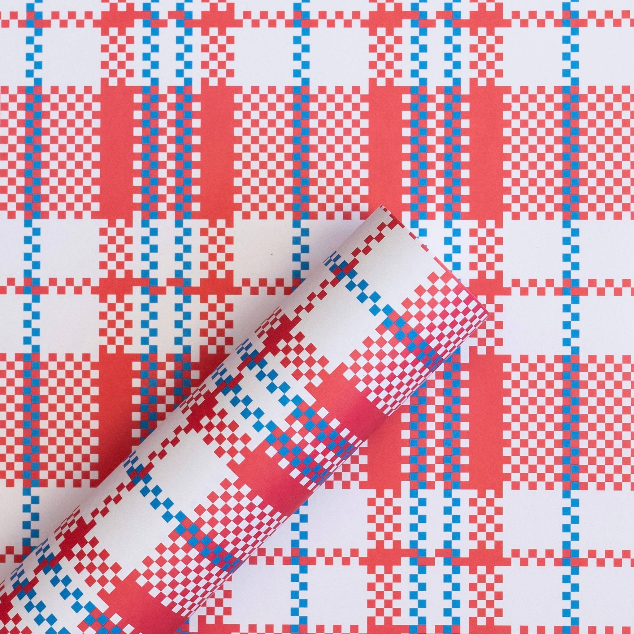 RED SHOPPER GIFT WRAP | 3 SHEETS ROLLED - OTHERLETTERS