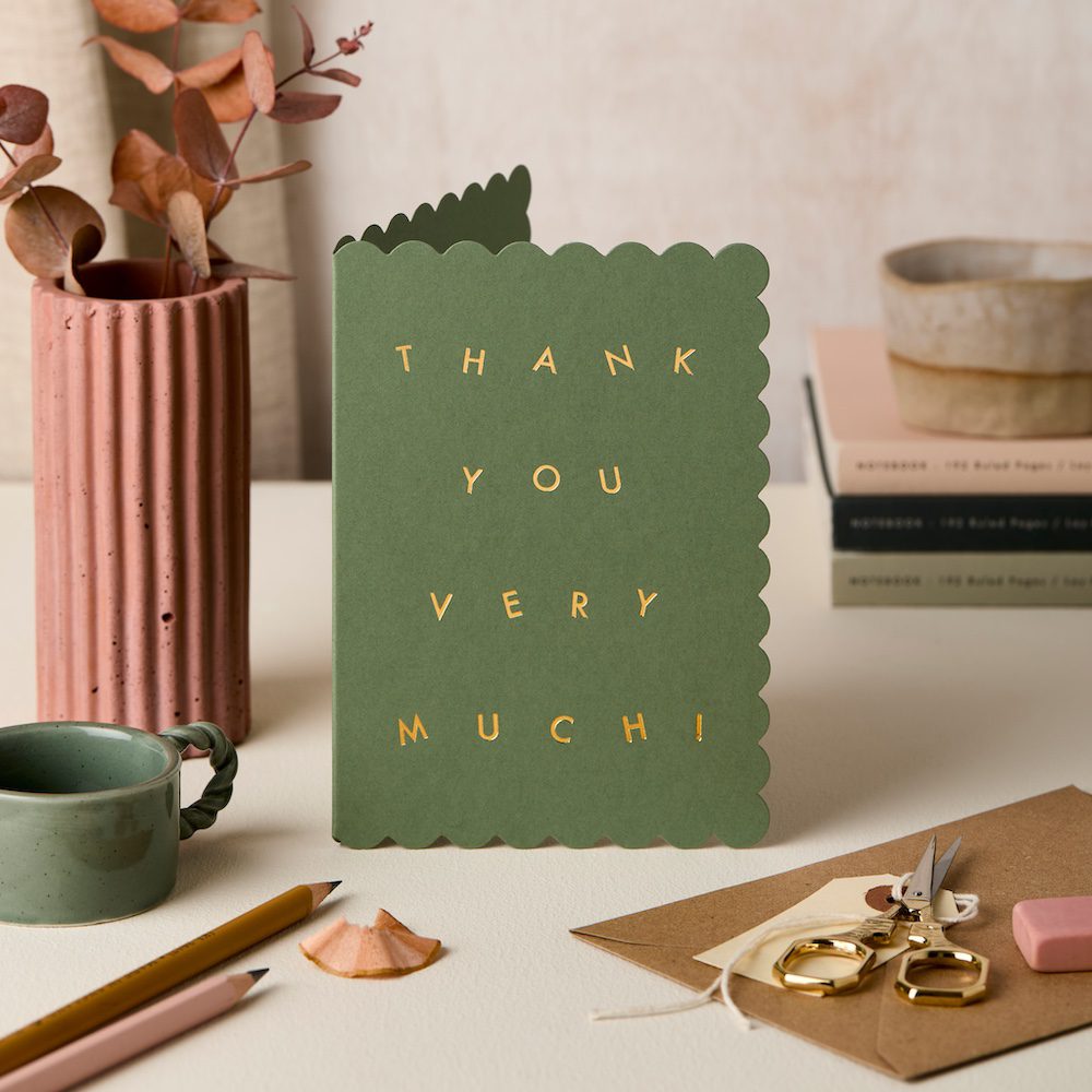 SCALLOP THANK YOU VERY MUCH GREEN | CARD BY KATIE LEAMON - OTHERLETTERS
