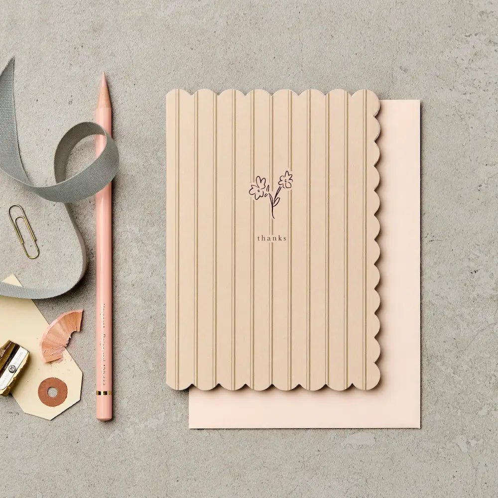 SCALLOP THANKS POSY | CARD BY KATIE LEAMON - OTHERLETTERS