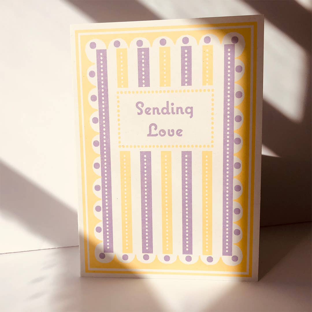 SENDING LOVE (PURPLE & YELLOW) | CARD BY MERCER MERCER - OTHERLETTERS