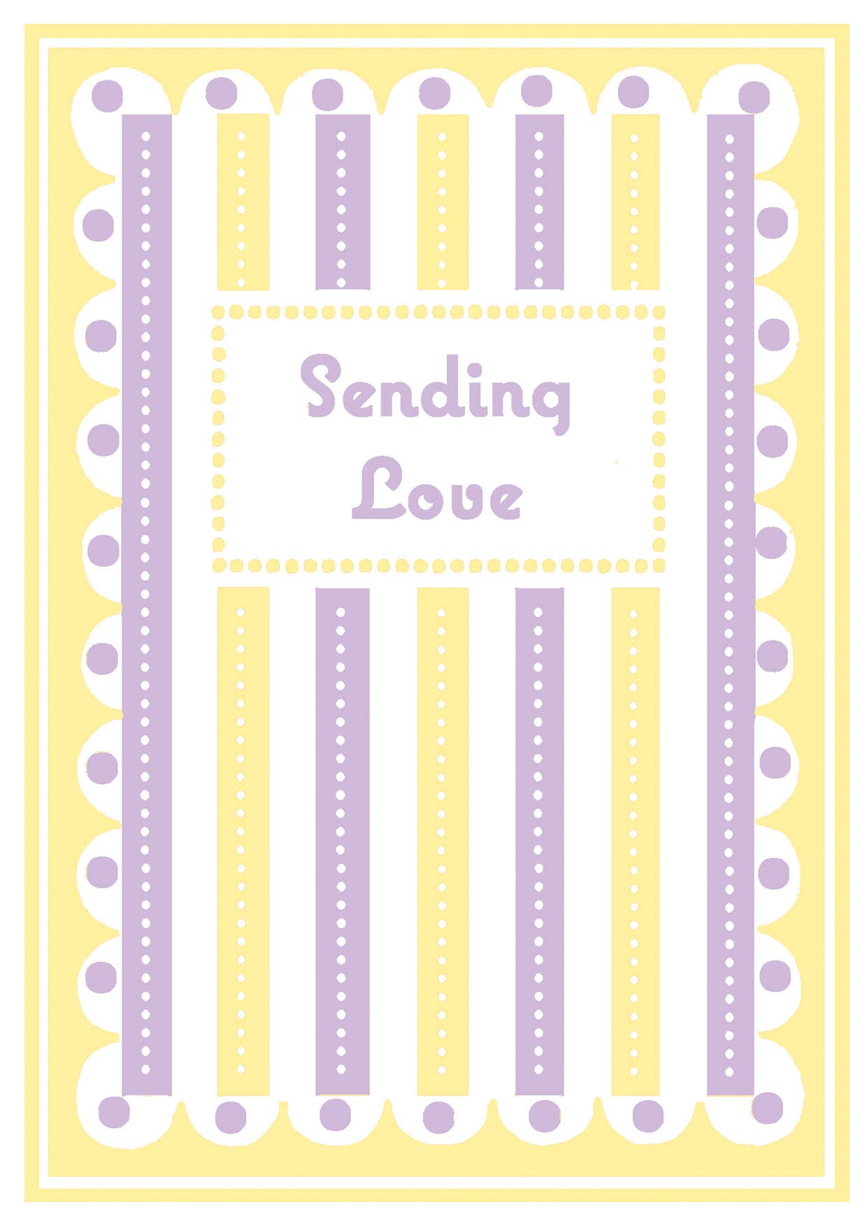SENDING LOVE (PURPLE & YELLOW) | CARD BY MERCER MERCER - OTHERLETTERS