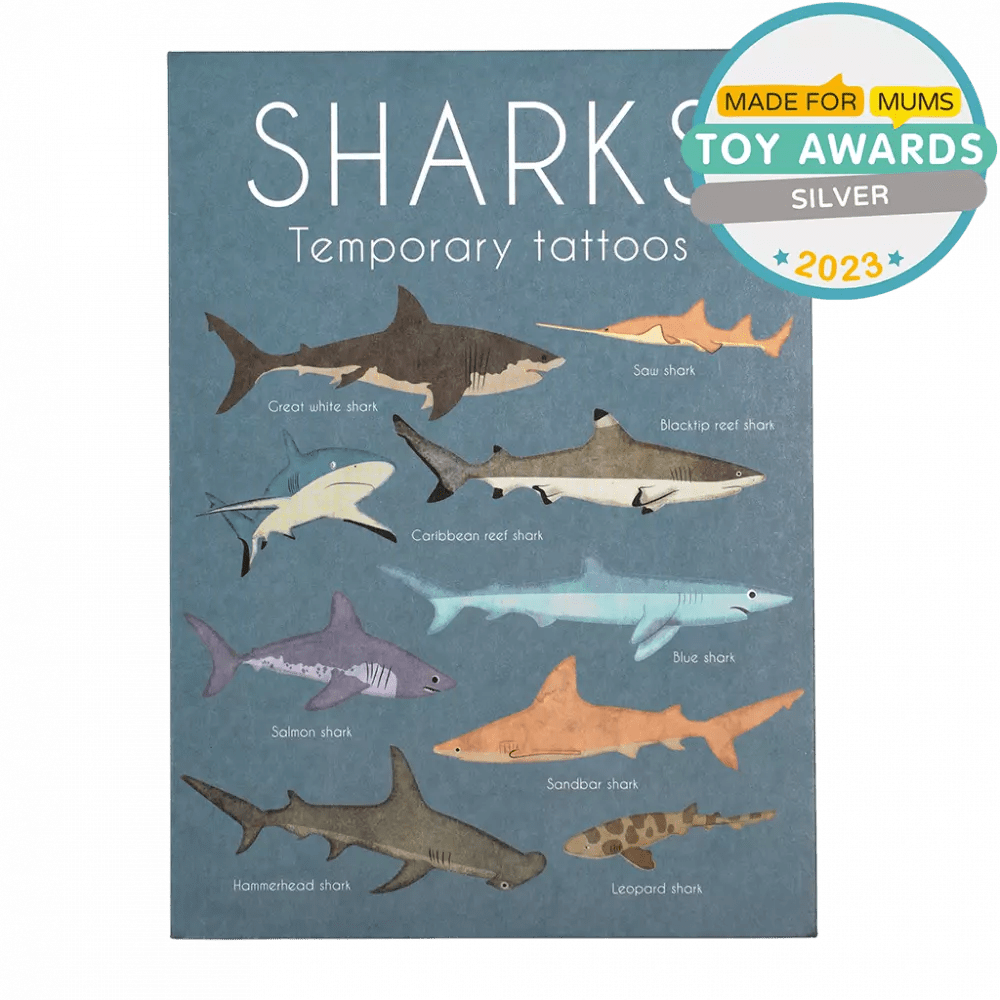 SHARK TEMPORARY TATTOOS - OTHERLETTERS