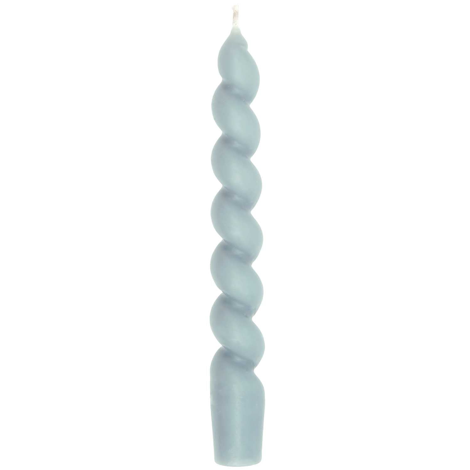SHORT SPIRAL CANDLE | SOFT GREY - OTHERLETTERS