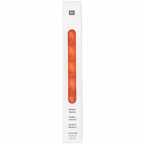 SHORT SPIRAL CANDLE | SOFT NEON NEON ORANGE - OTHERLETTERS