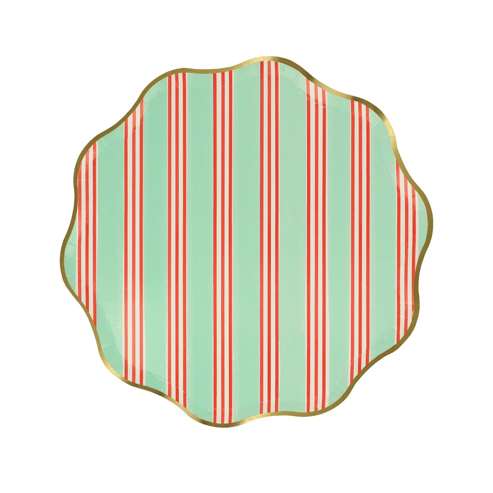 SMALL FESTIVE STRIPE PAPER PLATE - OTHERLETTERS