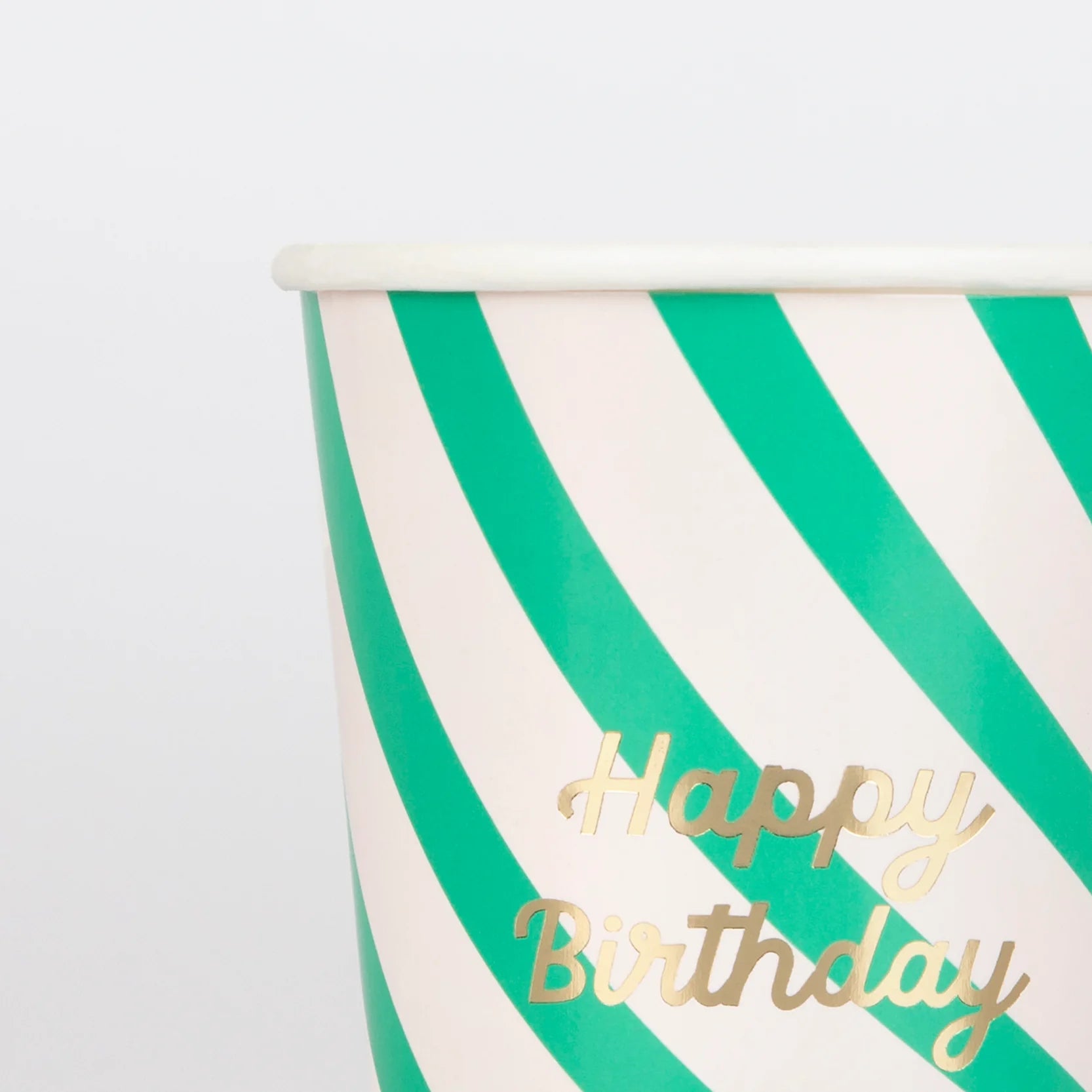 STRIPE HAPPY BIRTHDAY PAPER CUPS - OTHERLETTERS