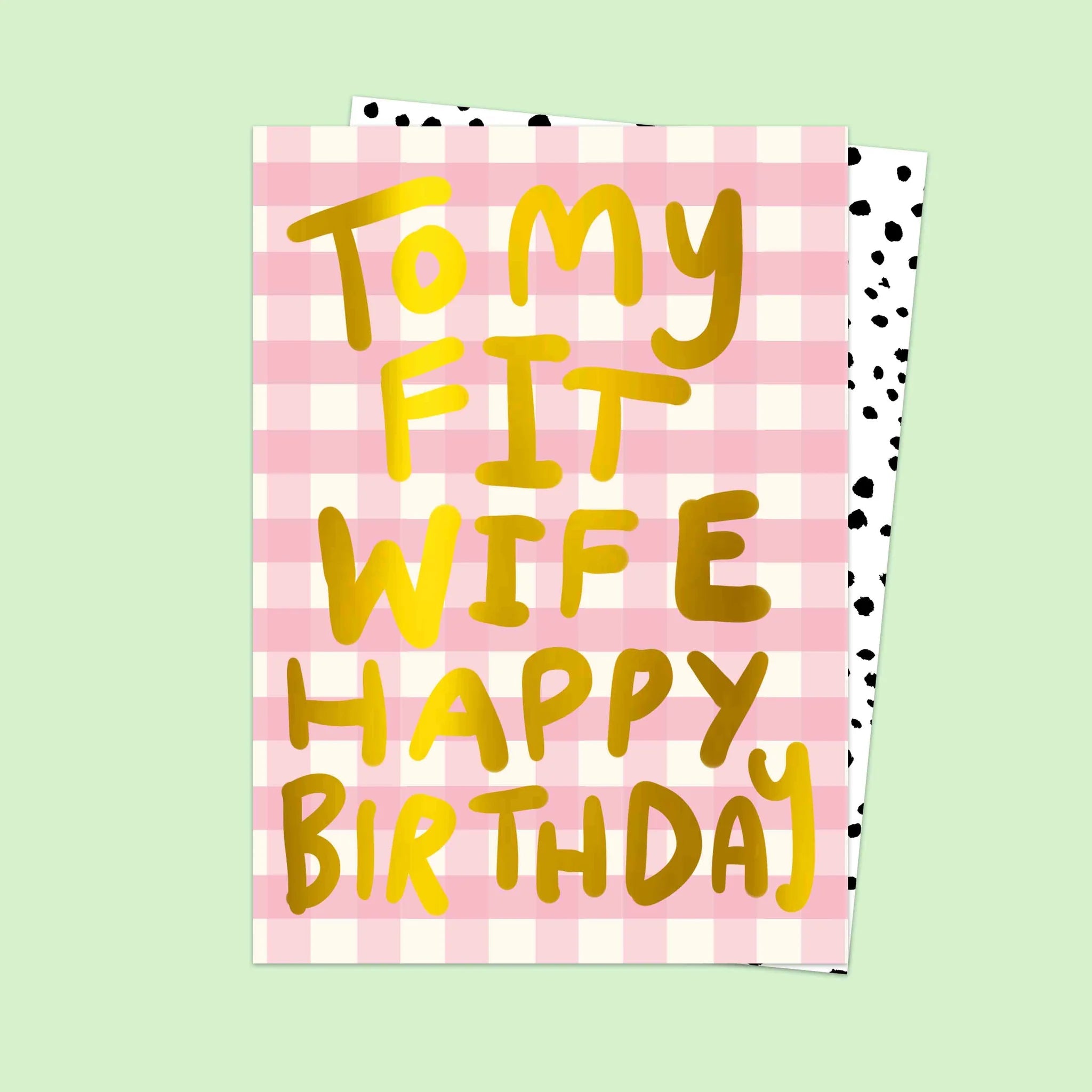 TO MY FIT WIFE HAPPY BIRTHDAY | CARD BY ELEANOR BOWMER - OTHERLETTERS