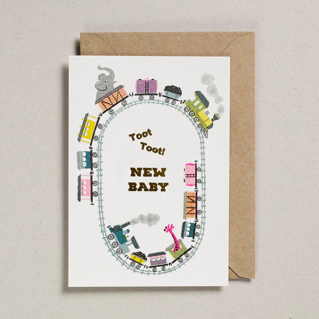 TOOT TOOT NEW BABY | CARD BY PETRA BOASE - OTHERLETTERS