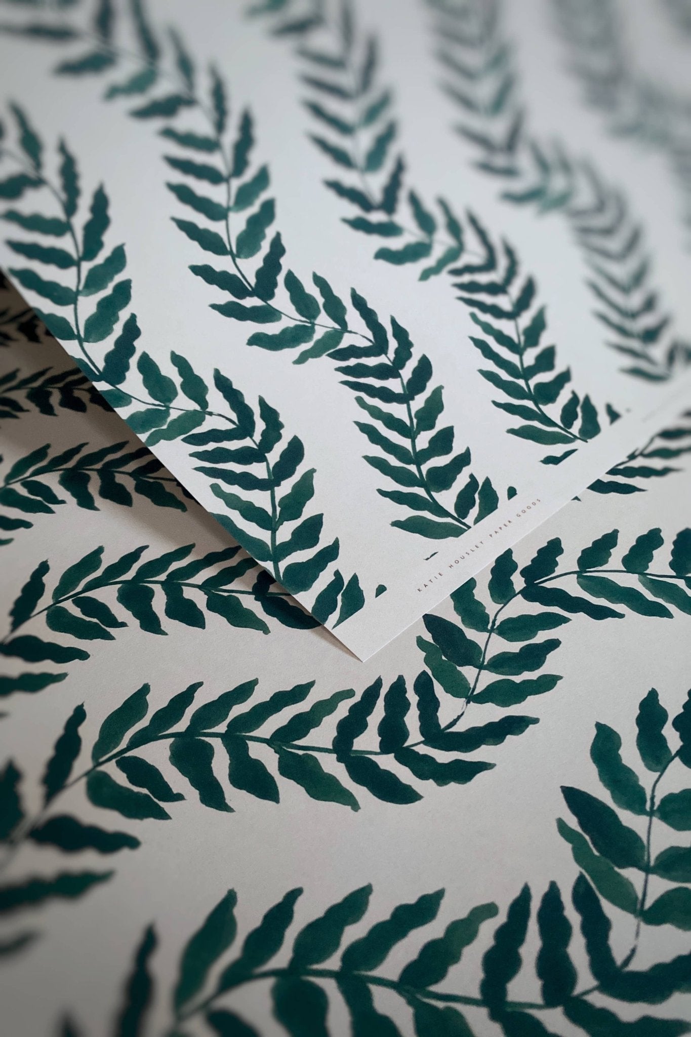 WAVY BOTANICAL LUXURY GIFT WRAP | 3 SHEETS ROLLED - OTHERLETTERS