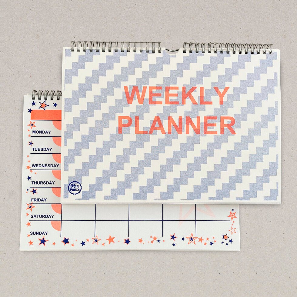 WEEKLY PLANNER BLUE & ORANGE - OTHERLETTERS