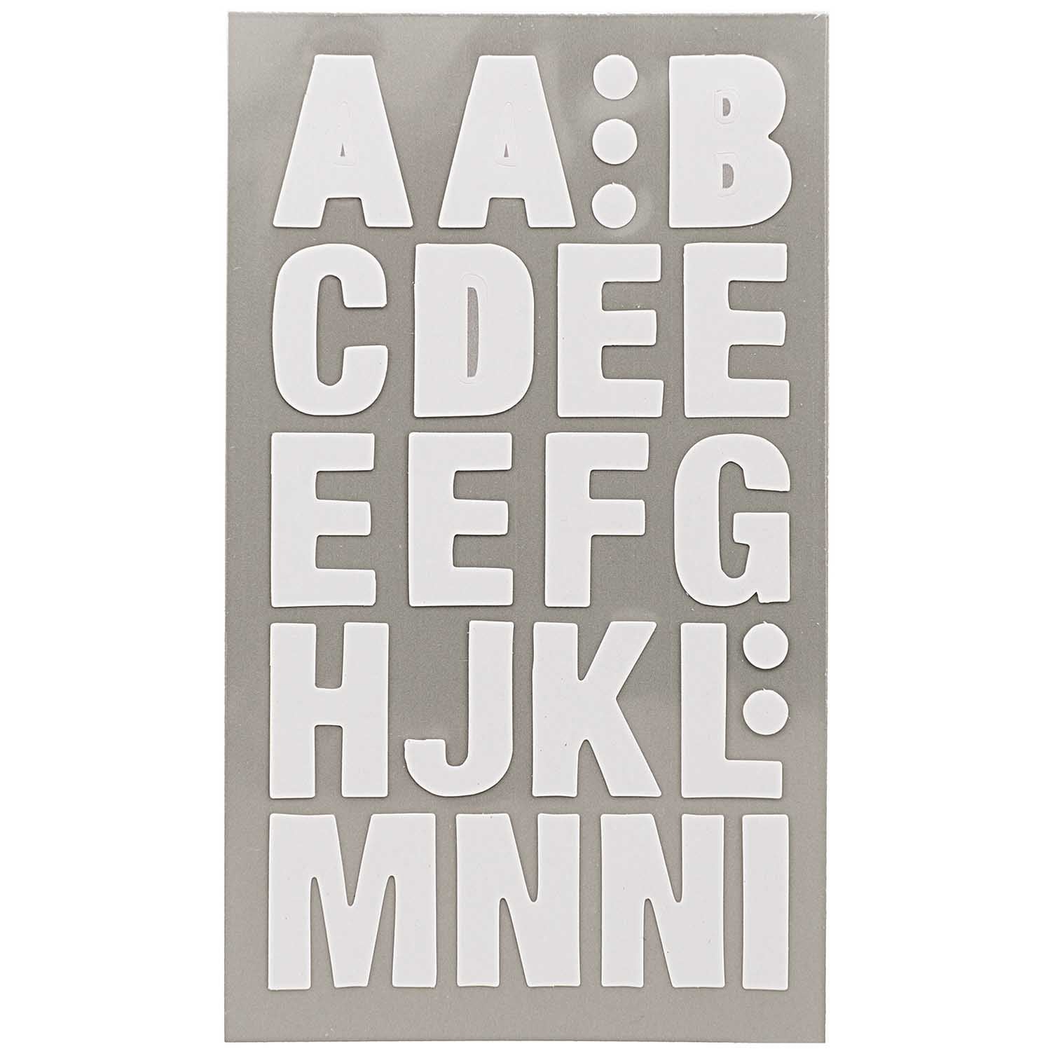 WHITE ALPHABET STICKERS - OTHERLETTERS