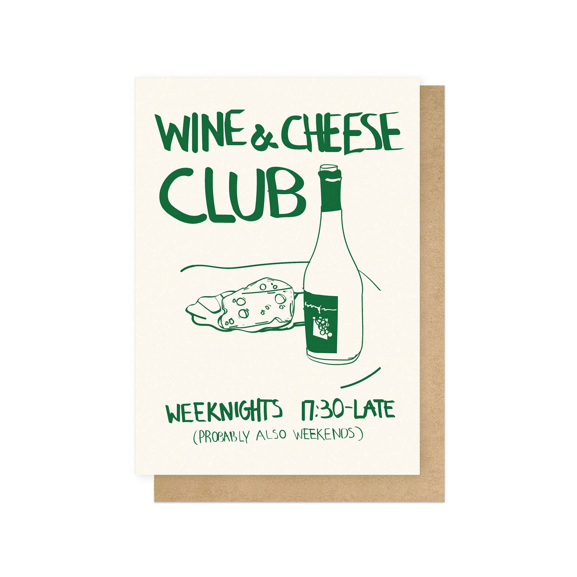 WINE & CHEESE CLUB | CARD BY EAST END PRINTS - OTHERLETTERS