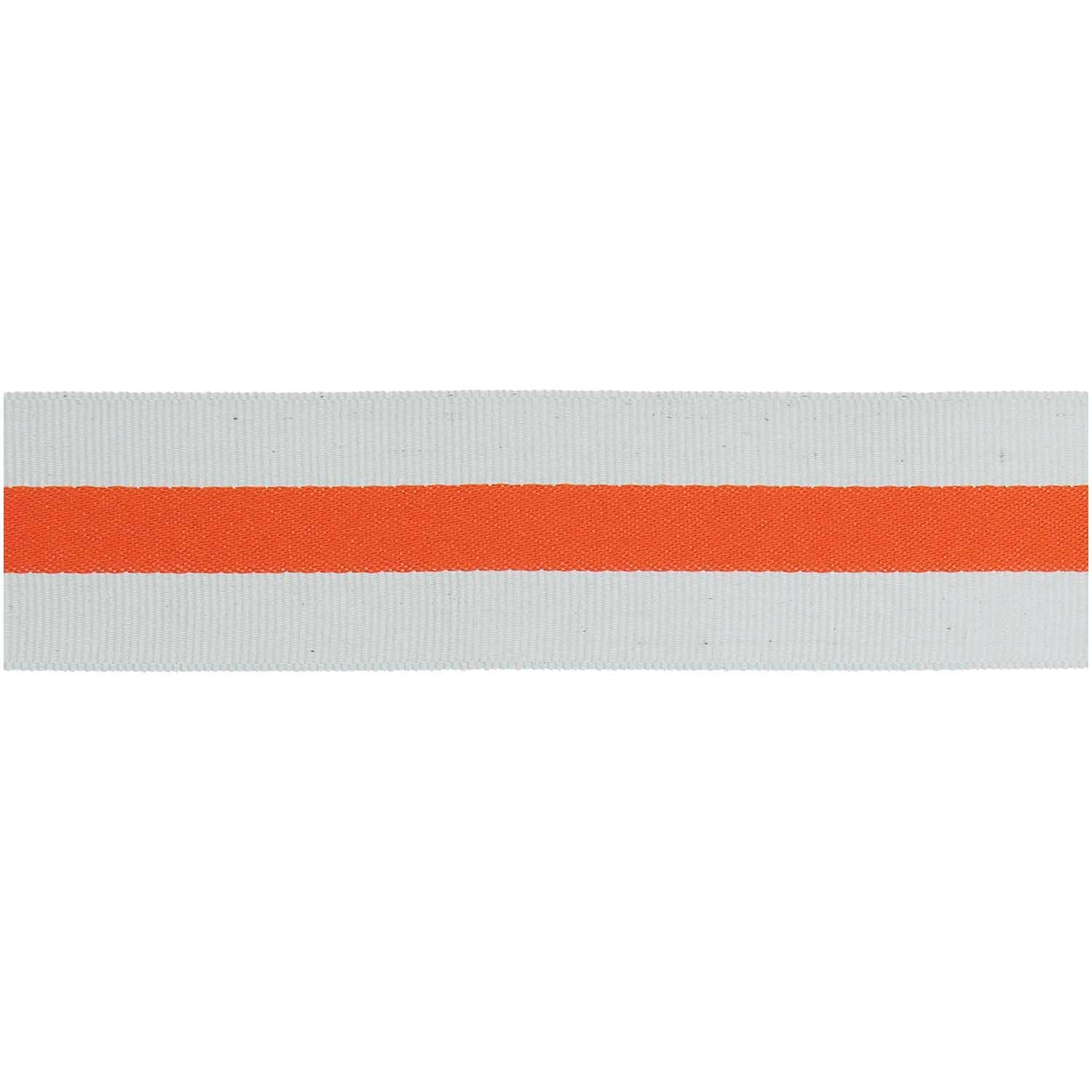 WOVEN RIBBON GREY & ORANGE 38mm - OTHERLETTERS
