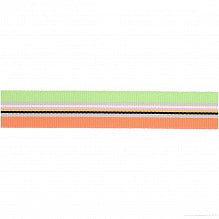 WOVEN RIBBON NEON GREEN/ LILAC/ BLUE/ NEON ORANGE 25mm - OTHERLETTERS