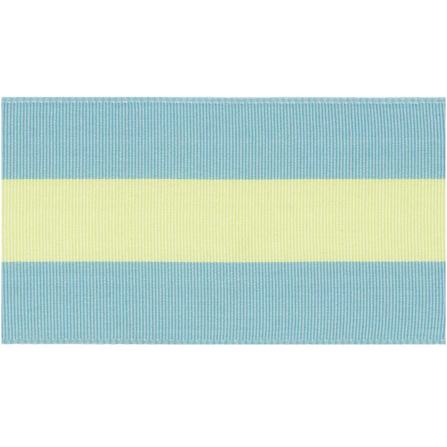 WOVEN RIBBON STRIPE | BLUE/ GREEN 58mm - OTHERLETTERS
