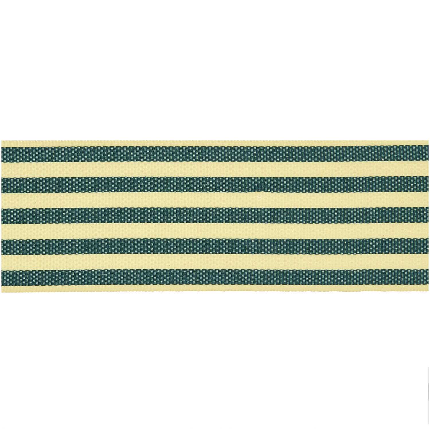 WOVEN RIBBON STRIPES | GREEN & YELLOW 38mm - OTHERLETTERS