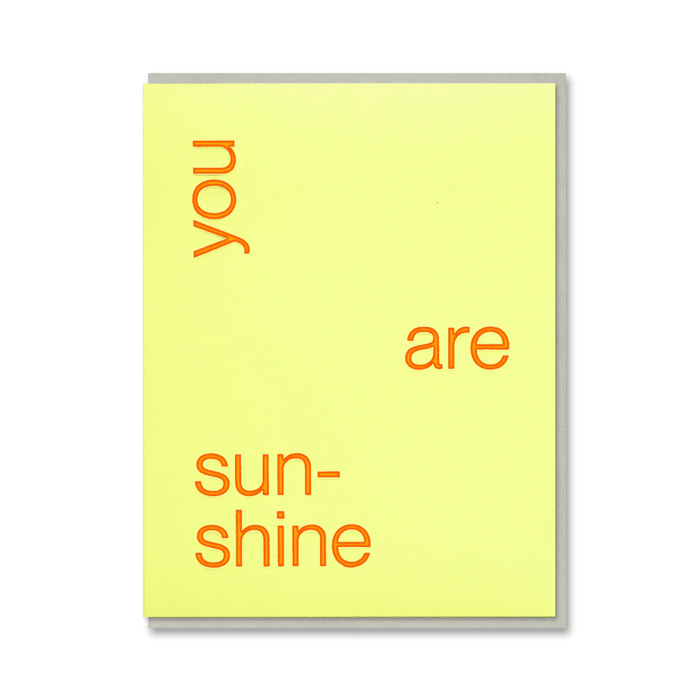 YOU ARE SUNSHINE | CARD BY 1973 - OTHERLETTERS