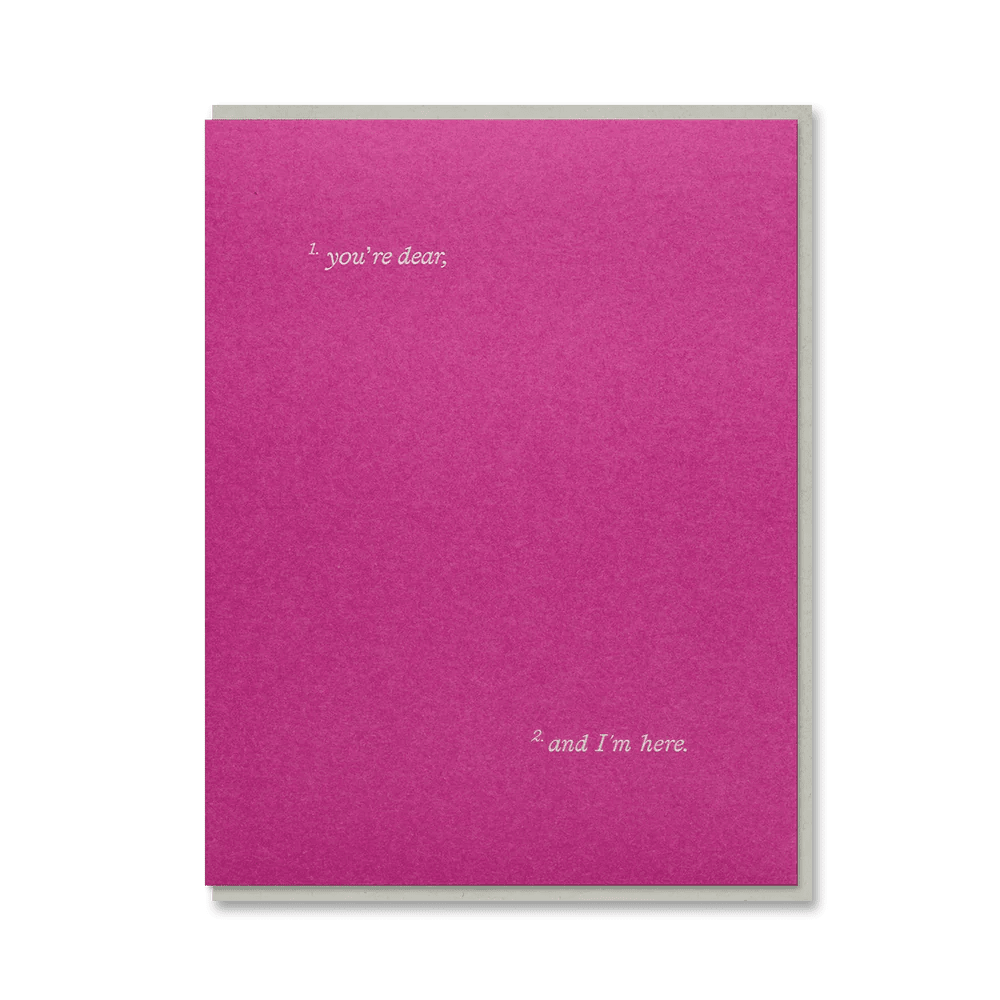 YOU'RE DEAR | CARD BY 1973 - OTHERLETTERS