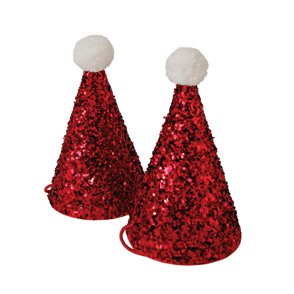 Small Santa hats for kids' Christmas party favours