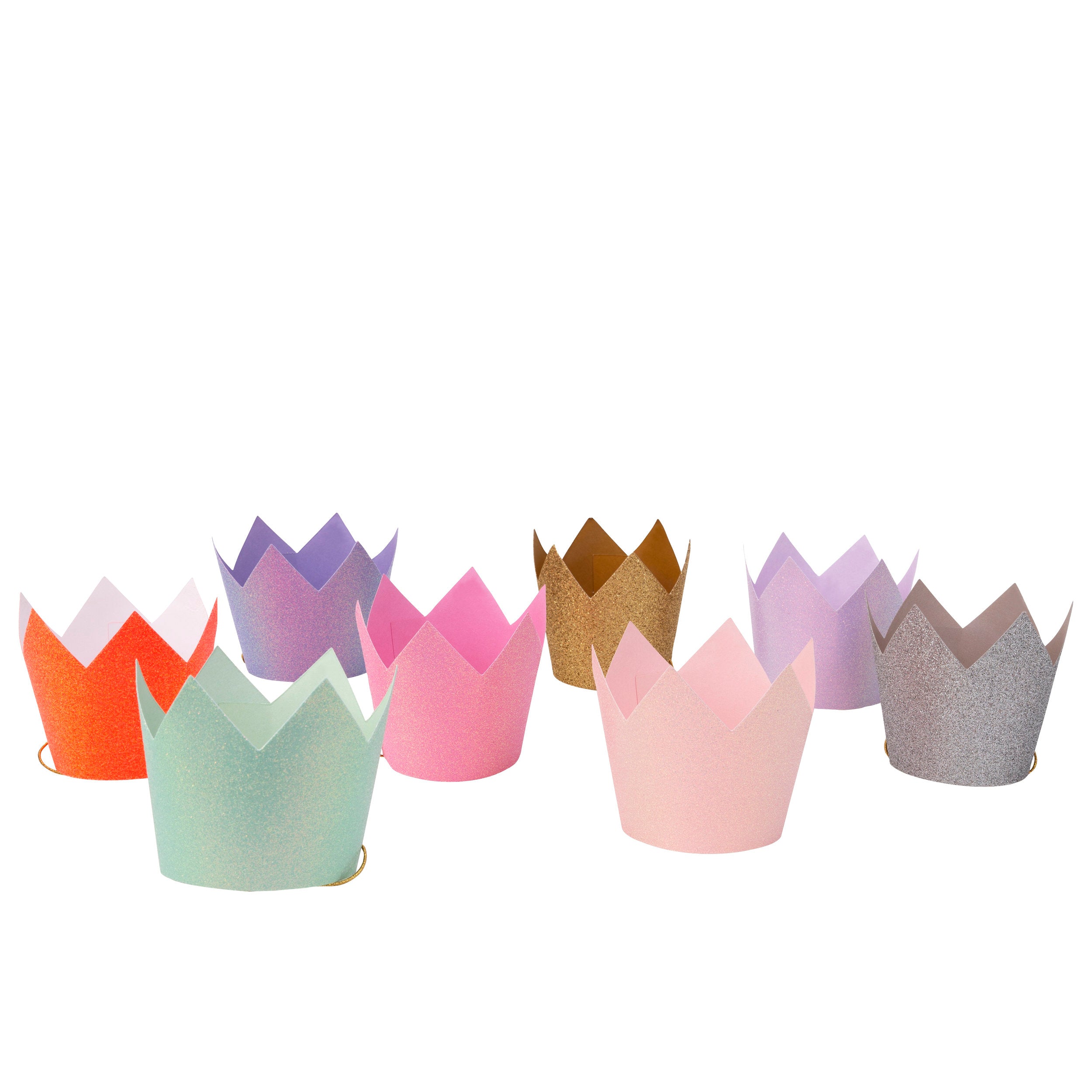 GLITTER PARTY CROWNS | MIXED COLOURS