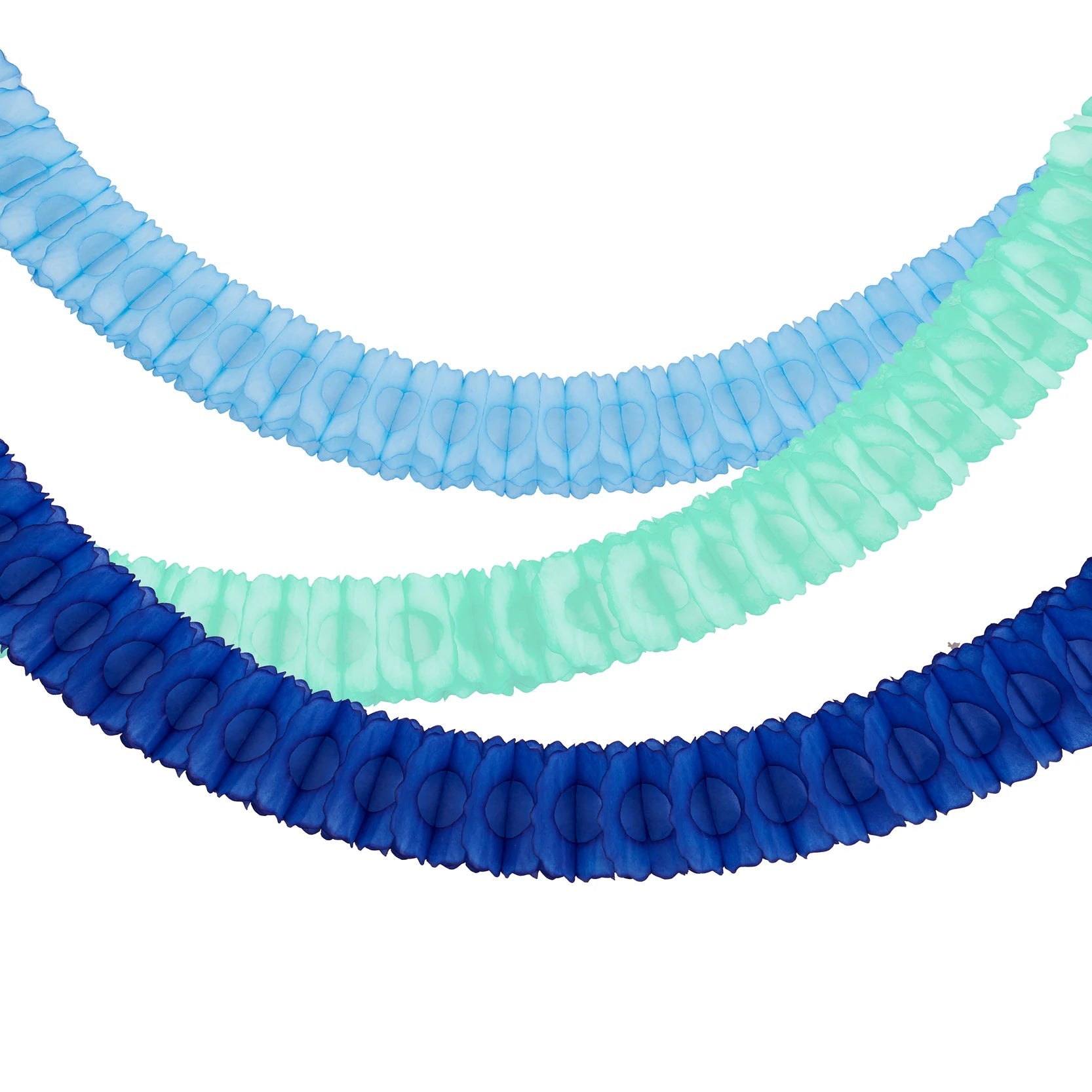 3 BLUE HONEYCOMB GARLANDS - OTHERLETTERS
