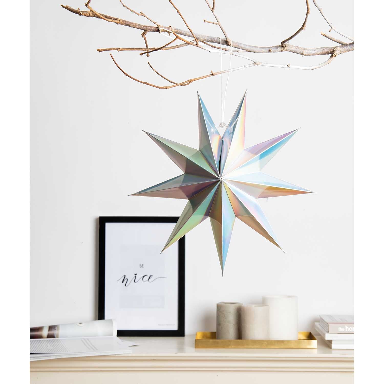 9 POINT PAPER STAR | IRIDESCENT SMALL - OTHERLETTERS