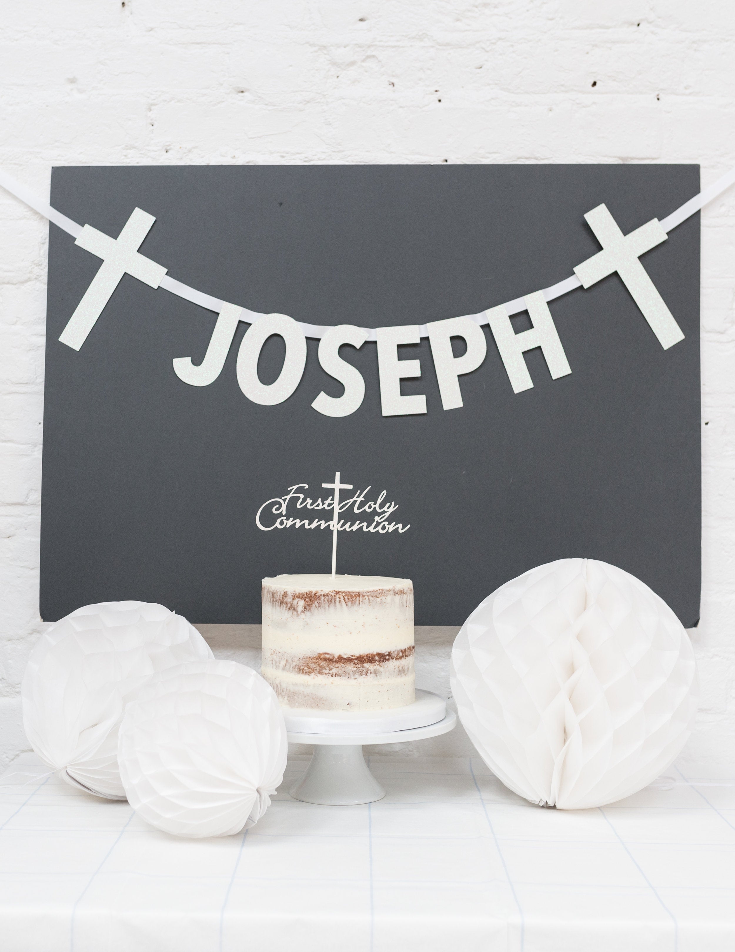 FIRST HOLY COMMUNION | CAKE TOPPER | SYBIL FONT