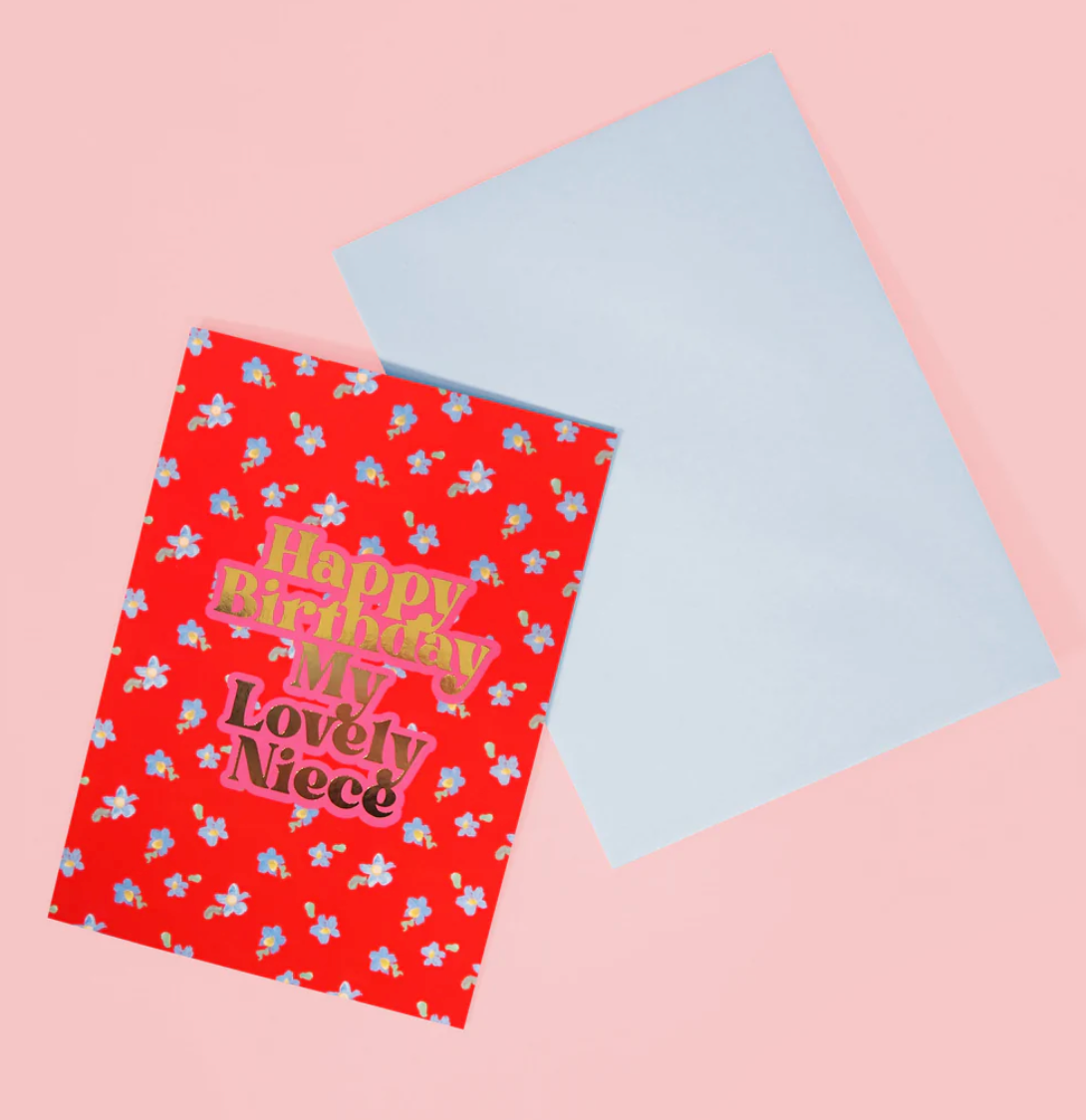HAPPY BIRTHDAY LOVELY NIECE FLORAL | CARD BY ELEANOR BOWMER