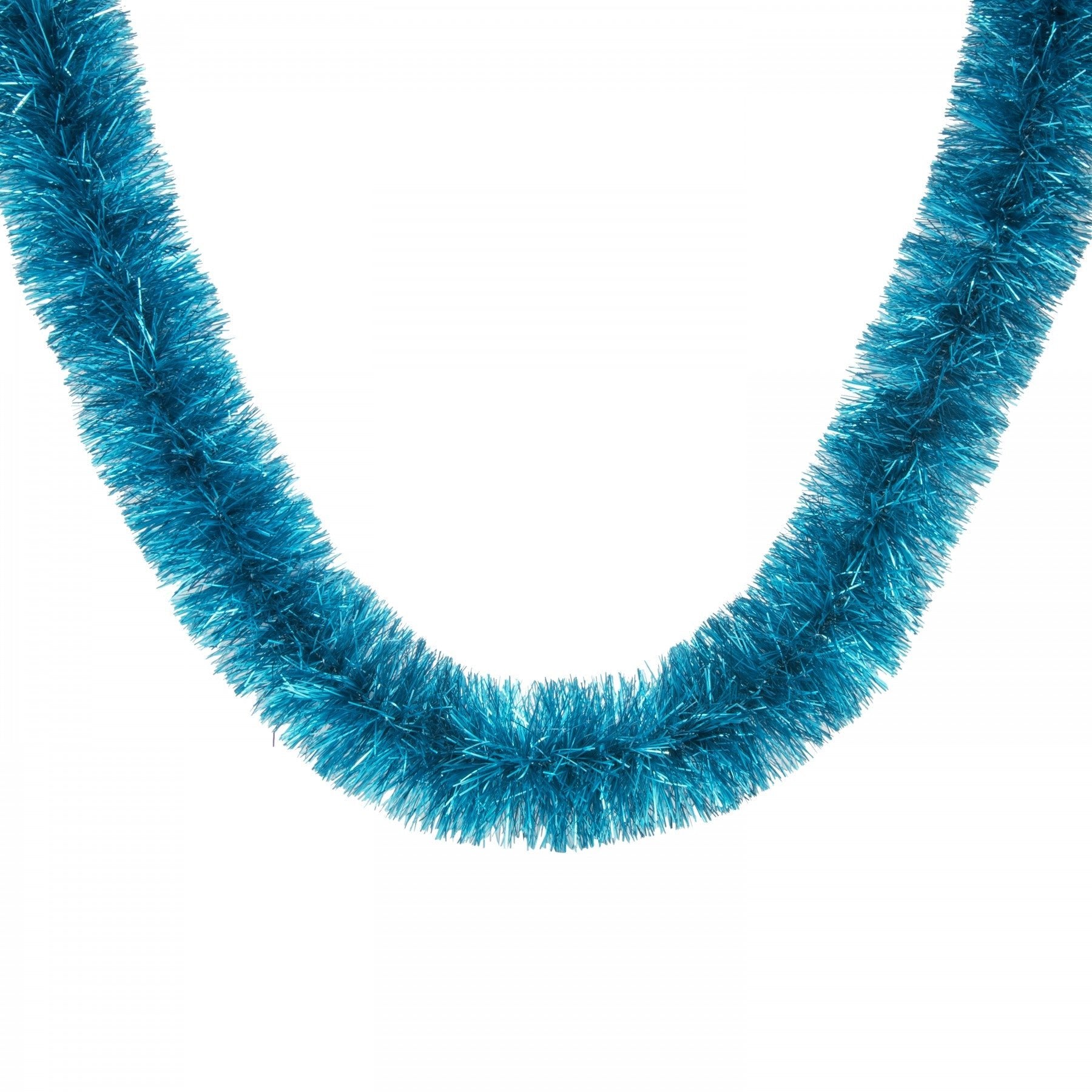 AQUA BLUE TINSEL GARLAND - OTHERLETTERS