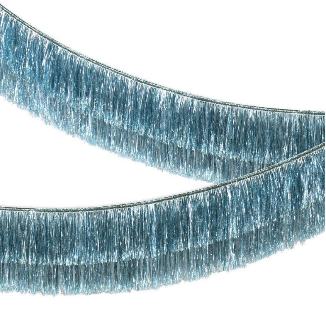 BLUE FRINGED TINSEL GARLAND - OTHERLETTERS