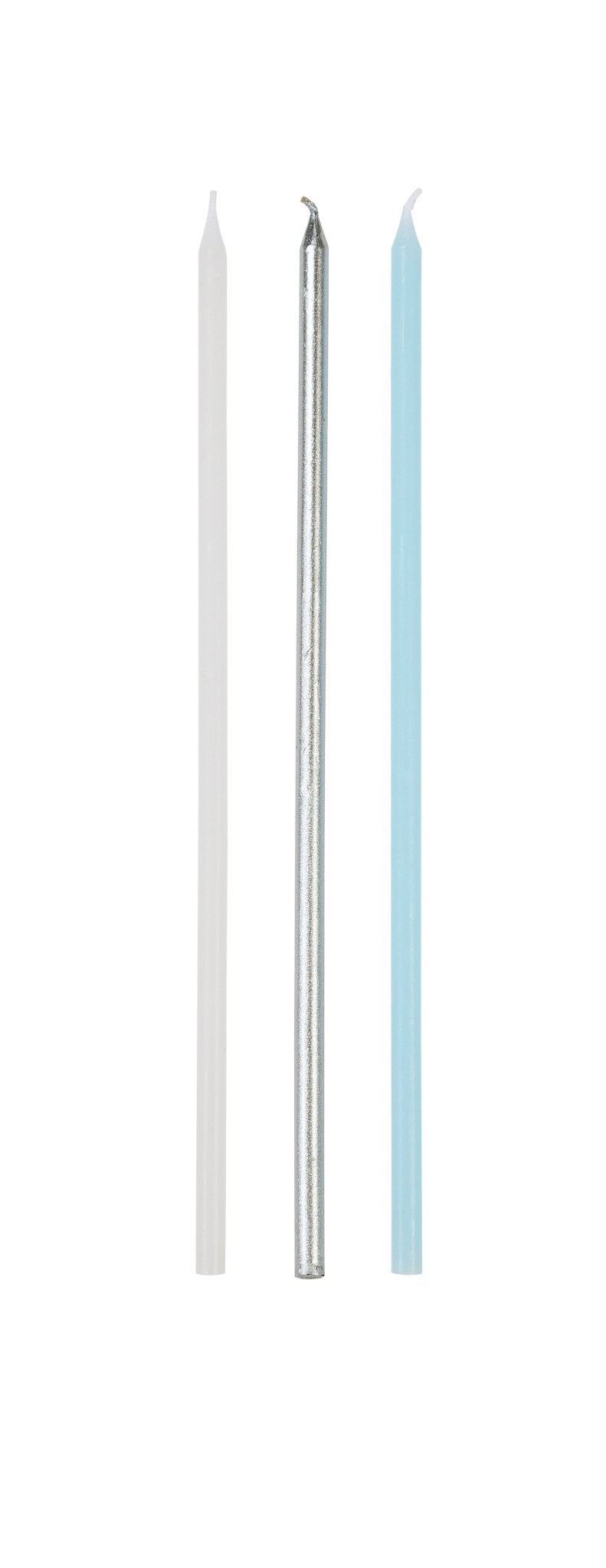 BLUE, SILVER & WHITE | TALL CANDLES - OTHERLETTERS