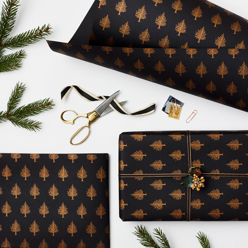 CHRISTMAS TREES COPPER WRAP | 3 SHEETS - OTHERLETTERS