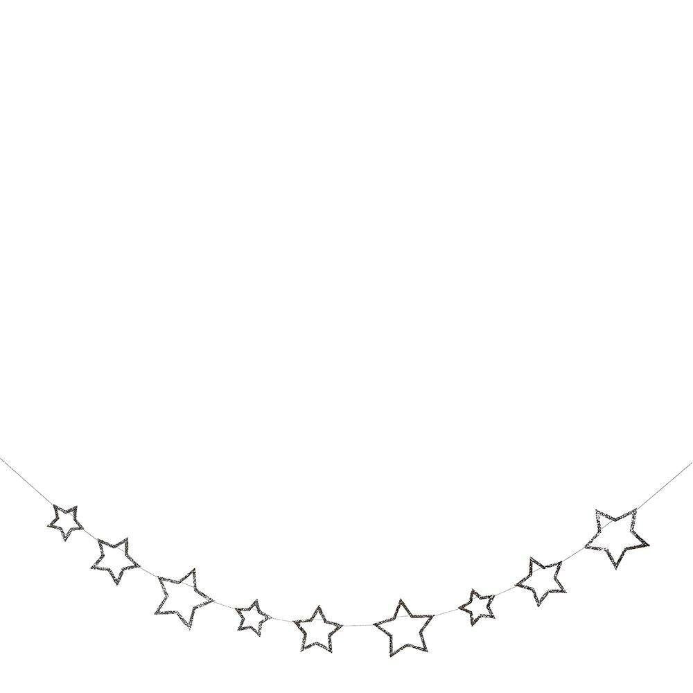 CHUNKY SILVER STAR GARLAND - OTHERLETTERS