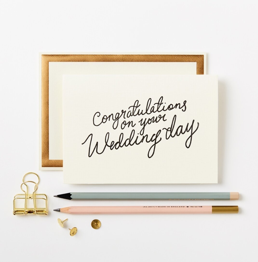 CONGRATULATIONS ON YOUR WEDDING DAY | CARD BY KATIE LEAMON - OTHERLETTERS
