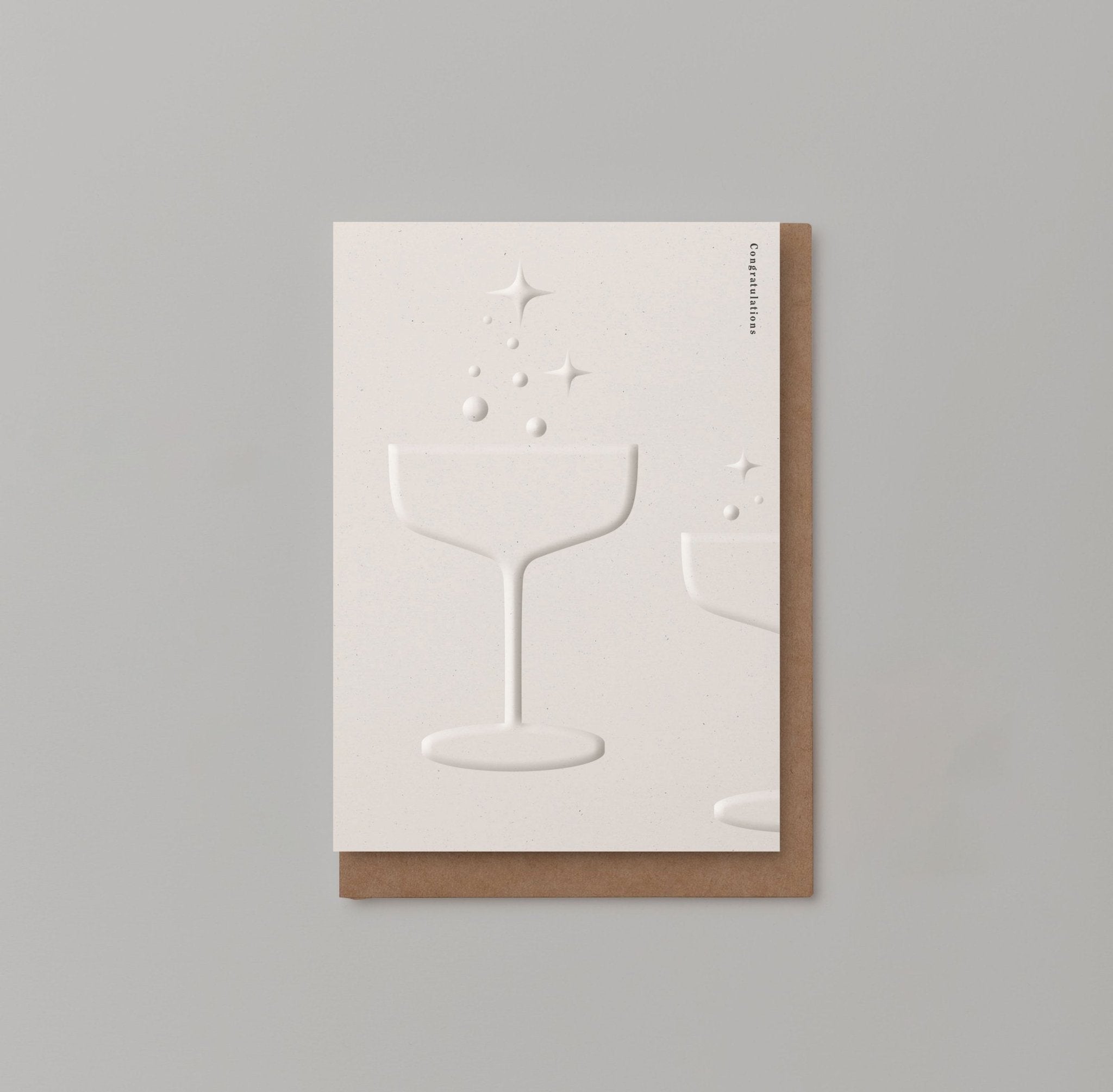 EMBOSSED CONGRATULATIONS (GLASS) | CARD BY KINSHIPPED - OTHERLETTERS