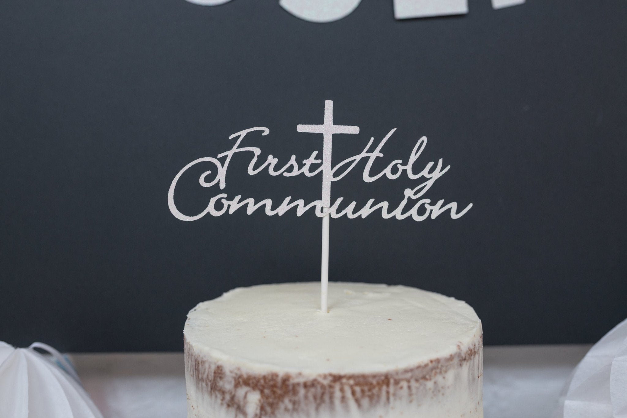 FIRST HOLY COMMUNION | CAKE TOPPER | SYBIL FONT - OTHERLETTERS