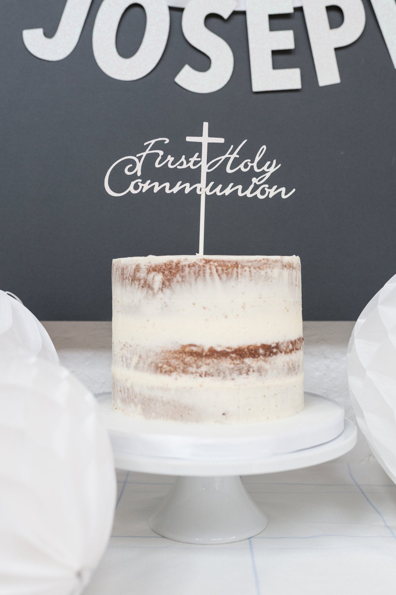 FIRST HOLY COMMUNION | CAKE TOPPER | SYBIL FONT - OTHERLETTERS