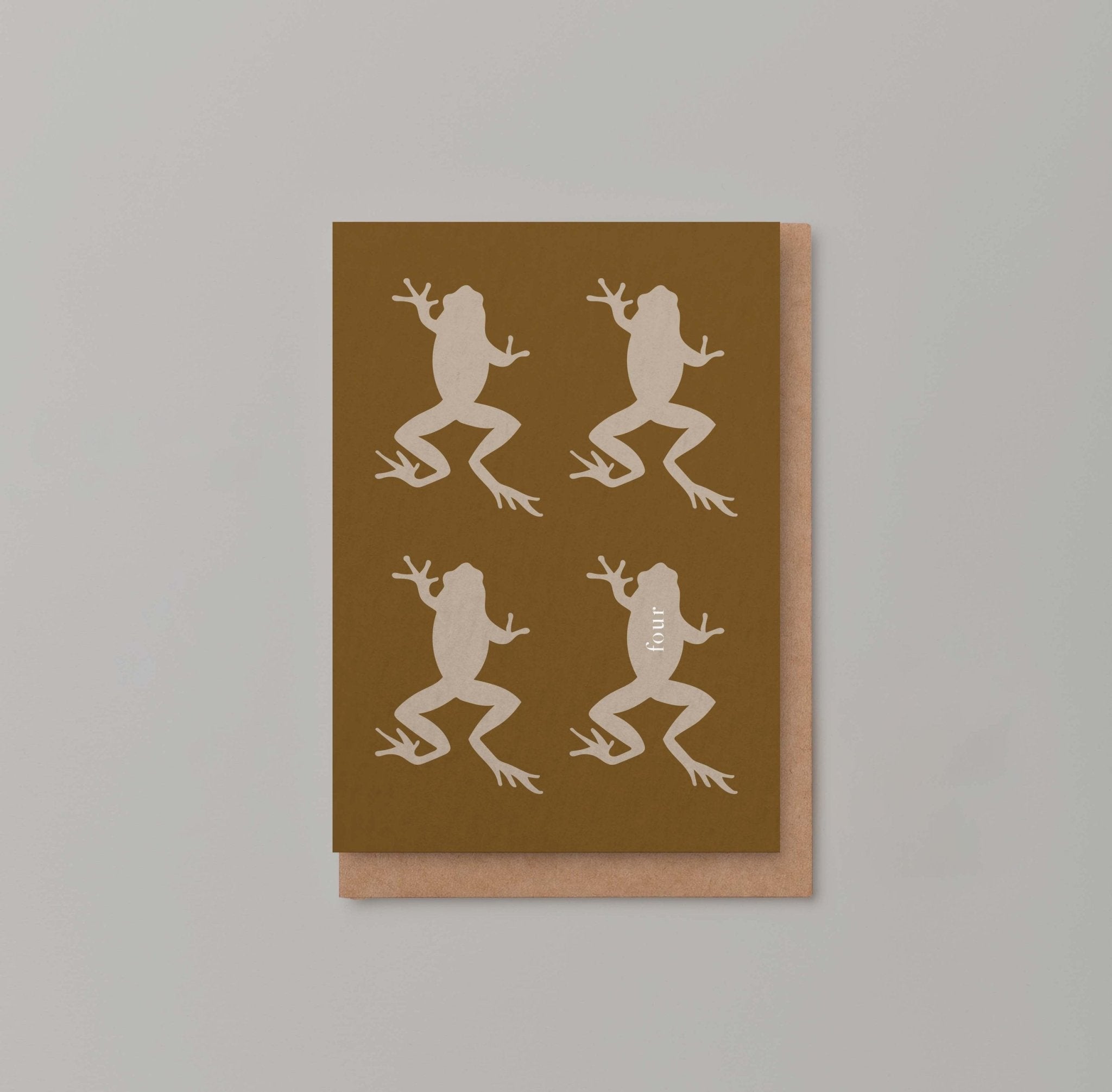 FOUR FROGS BIRTHDAY CARD | CARD BY KINSHIPPED - OTHERLETTERS