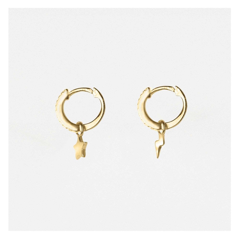 Gemset Star & Lightning Hoops - OTHERLETTERS