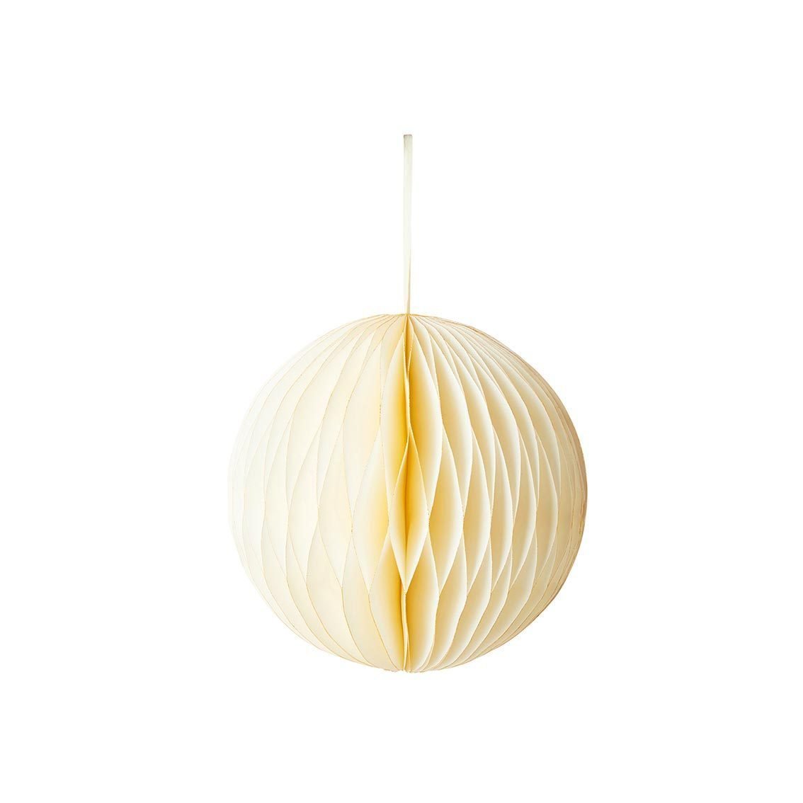 GLITTER EDGE HONEYCOMB BALL | WHITE 23cm - OTHERLETTERS