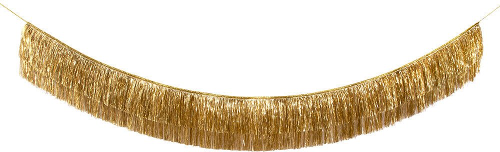 GOLD FRINGED TINSEL GARLAND - OTHERLETTERS