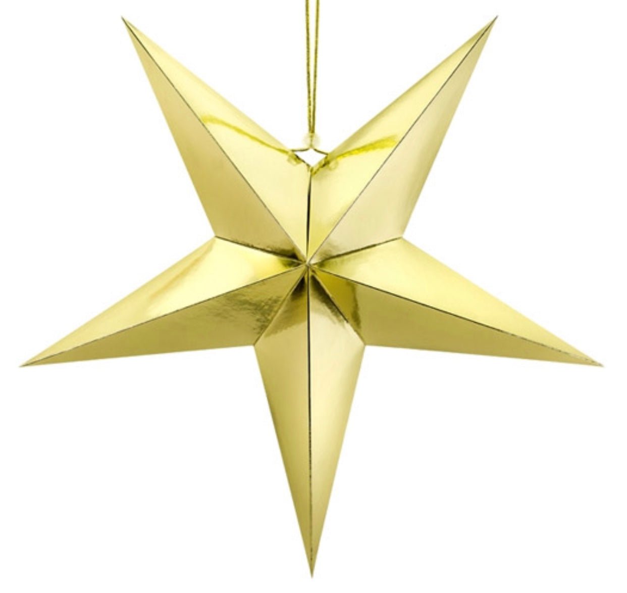 GOLD SHINY PAPER STAR - OTHERLETTERS
