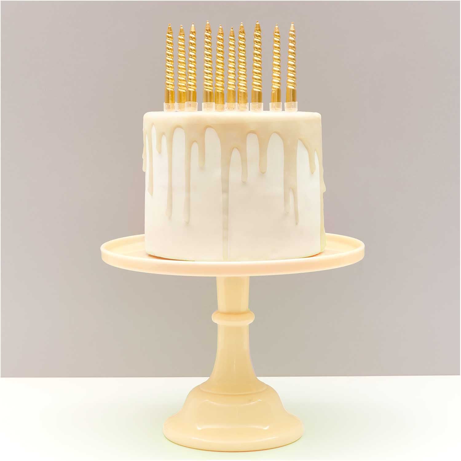 GOLD SPIRAL CAKE CANDLES - OTHERLETTERS