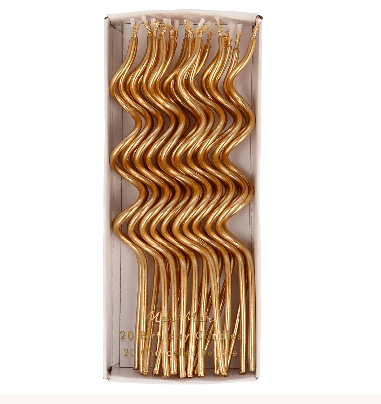 GOLD SWIRLY CAKE CANDLES - OTHERLETTERS