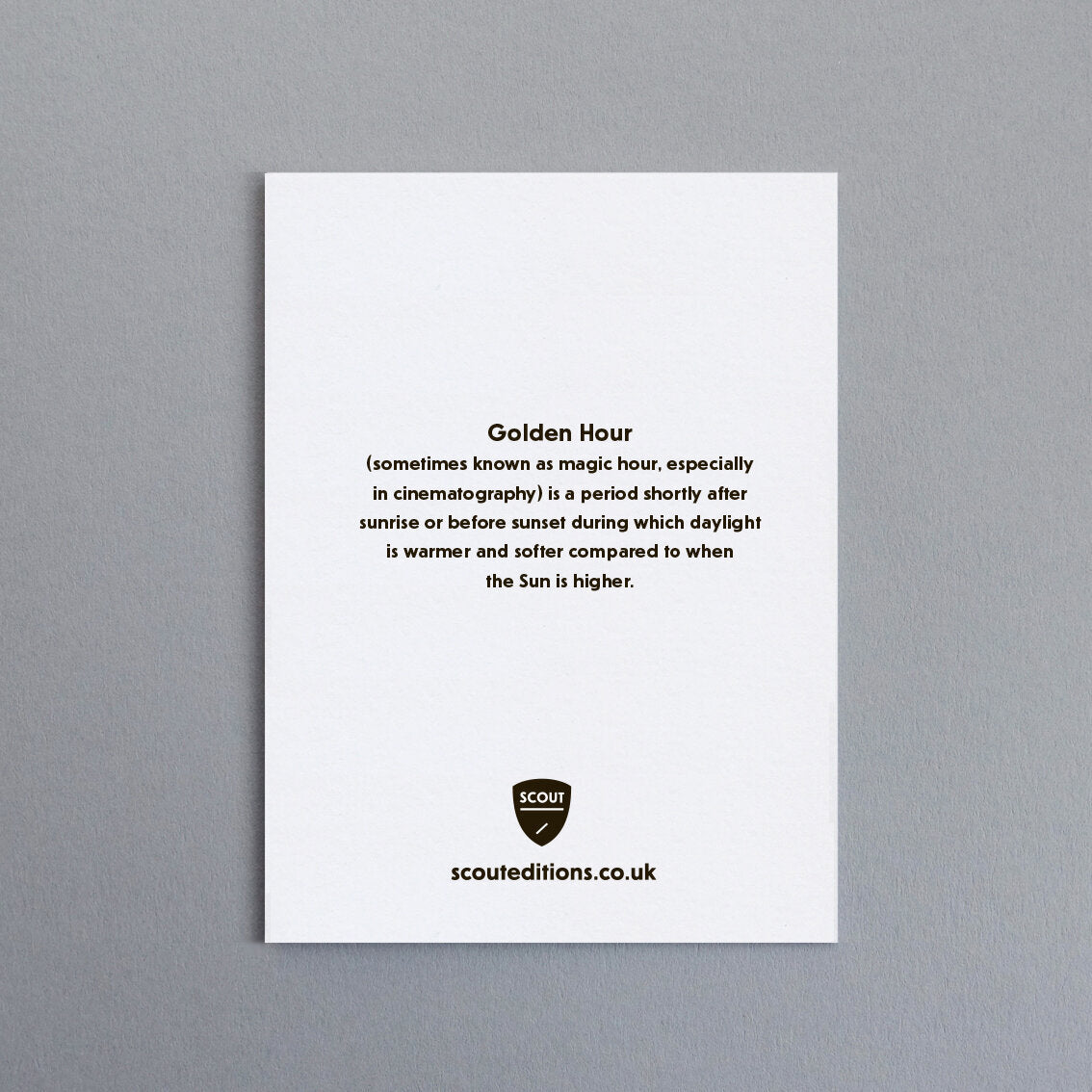 GOLDEN HOUR | MINI CARD BY SCOUT EDITION - OTHERLETTERS