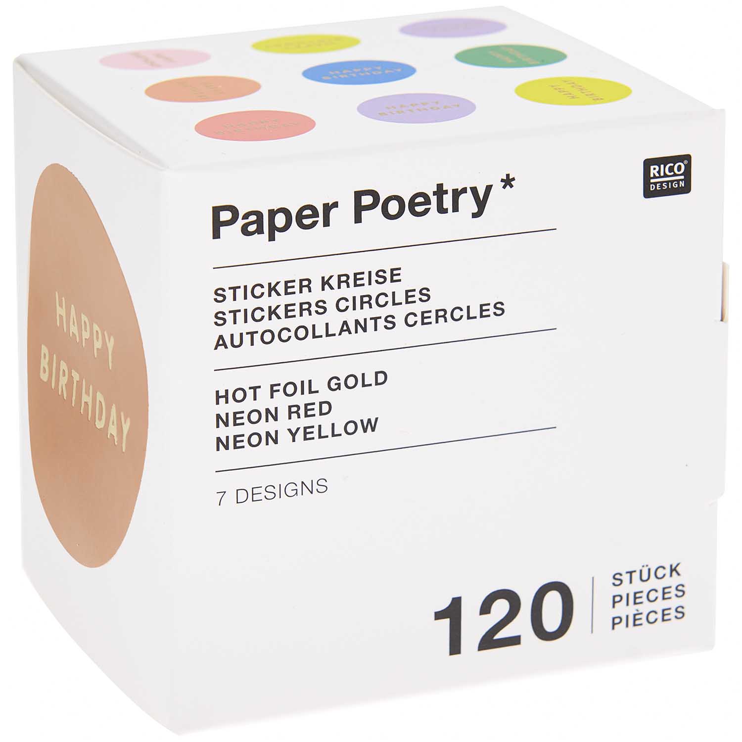 HAPPY BIRTHDAY STICKERS ON A ROLL - OTHERLETTERS