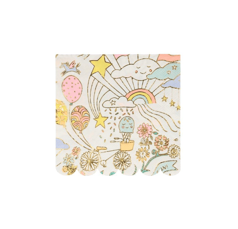 HAPPY DOODLE SMALL NAPKINS - OTHERLETTERS
